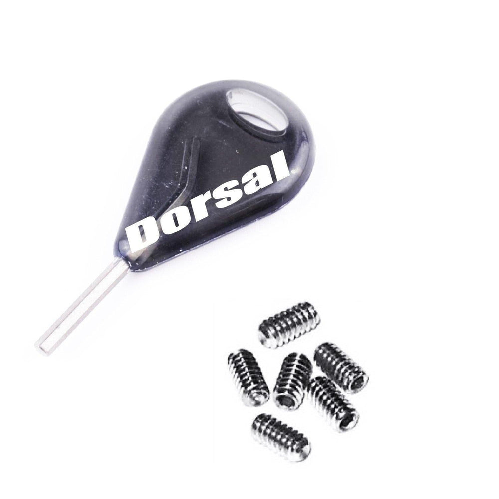 DORSAL Surfboard Fins Thruster 3 Fin Box Set Plugs with Key and Screws FCS Compatible