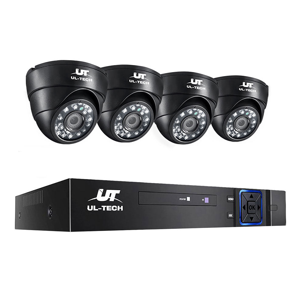NNEDSZ - CCTV Security Camera Home System DVR 1080P IP Long Range 4 Dome Cameras