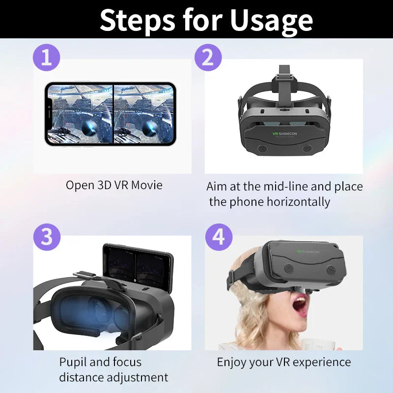 3D VR Glasses with Smart Goggles for Smartphones-1
